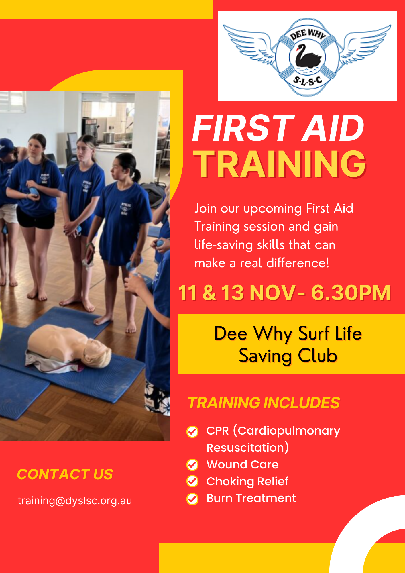 Spring First Aid Course 2025 - Dee Why SLSC